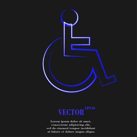 disabled. Flat modern web button and space for your text. Vector. EPS10のイラスト素材