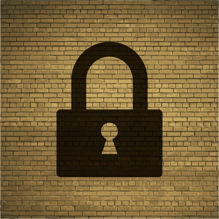 padlock icon flat design with abstract background.の写真素材
