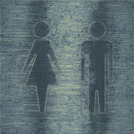 suluet men, women Flat modern web button and space for your text. . の写真素材