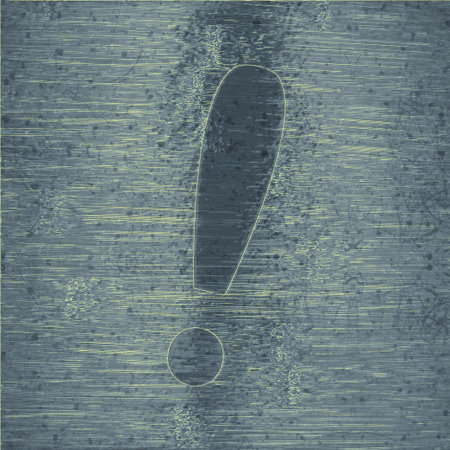 The exclamation point. Flat modern web button and space for your text. . 
