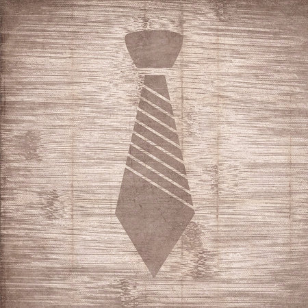 Hipster tie. Flat modern web button and space for your text. . 