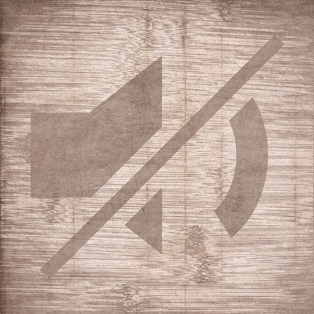 Mute sound. Flat modern web button and space for your text. . の写真素材