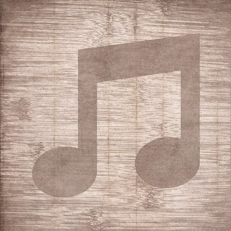 Music note. Flat modern web button and space for your text. . の写真素材