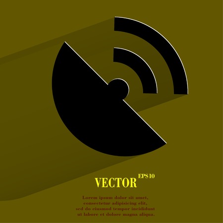 GPS. Flat modern web button with long shadow and space for your text. のイラスト素材