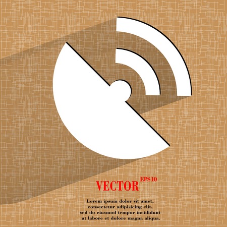 GPS. Flat modern web button  on a flat geometric abstract background  Vector.  のイラスト素材