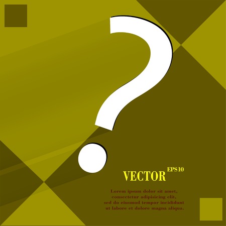 question mark, Flat modern web design on a flat geometric abstract background Vector.  のイラスト素材