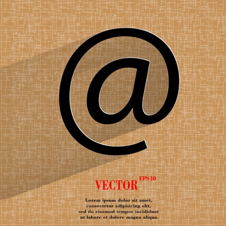 commercial at. Flat modern web design on a flat geometric abstract background Vector.  のイラスト素材