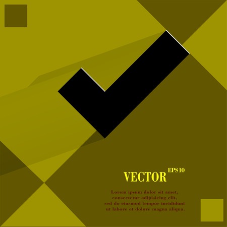 tick .Flat modern web design on a flat geometric abstract background Vector.  のイラスト素材