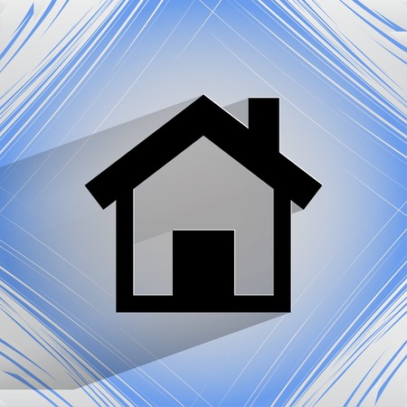 house. Flat modern web design on a flat geometric abstract background Vector.  0のイラスト素材