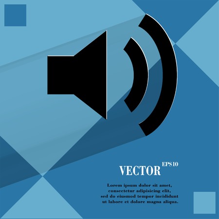 Speaker. Flat modern web design on a flat geometric abstract background Vector.  のイラスト素材