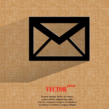 mail. envelope.  Flat modern web design on a flat geometric abstract background Vector.  のイラスト素材
