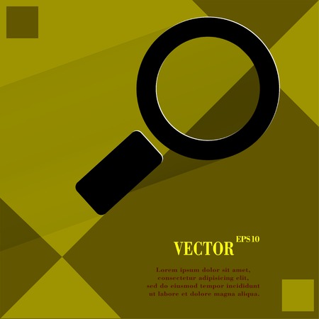 Search magnifier. Flat modern web design on a flat geometric abstract background Vector.  のイラスト素材