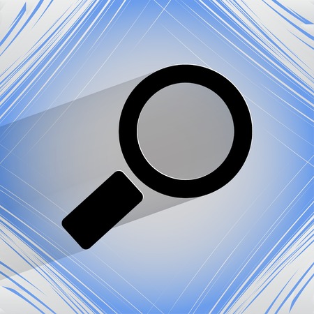 Search magnifier. Flat modern web design on a flat geometric abstract background Vector.  のイラスト素材