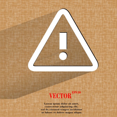 danger. exclamation mark. Flat modern web design on a flat geometric abstract background Vector.  のイラスト素材