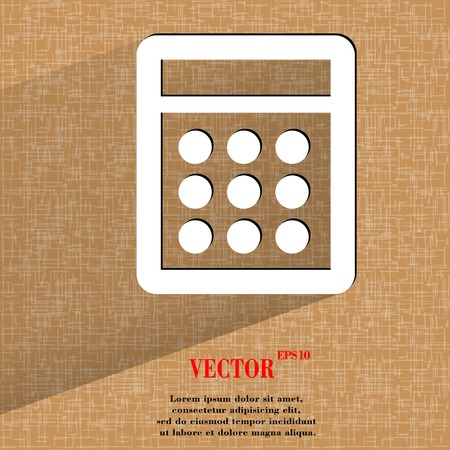 calculator. Flat modern web design on a flat geometric abstract background Vector.  のイラスト素材