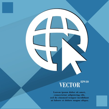 globe. Flat modern web design on a flat geometric abstract background Vector.  のイラスト素材