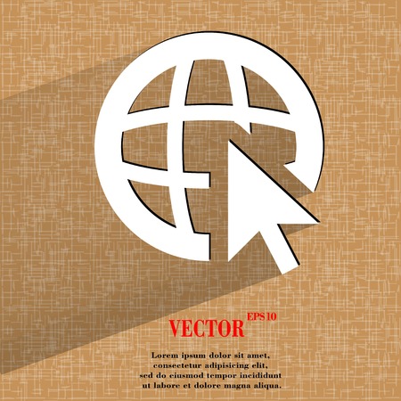 globe. Flat modern web design on a flat geometric abstract background Vector.  のイラスト素材