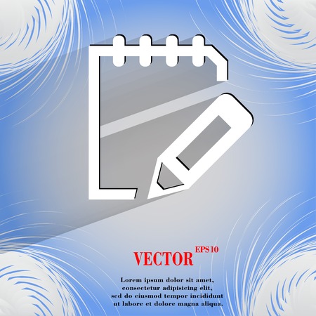 Notepad paper Documents. Flat modern web design on a flat geometric abstract background Vector. EPS10のイラスト素材