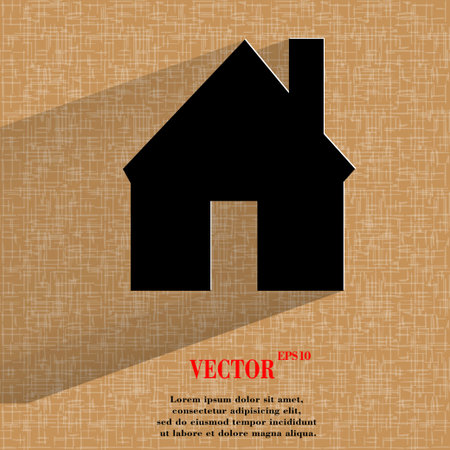 Home. Flat modern web design on a flat geometric abstract background Vector.  のイラスト素材