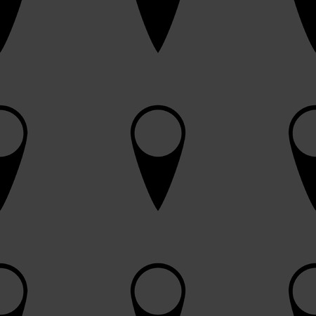 map pointers web icon. flat design. Seamless gray pattern. のイラスト素材