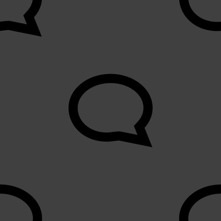 cloud thoughts web icon. flat design. Seamless pattern. 