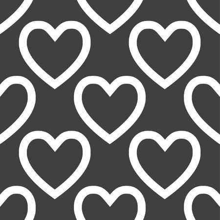 Heart web icon. flat design. Seamless pattern. のイラスト素材