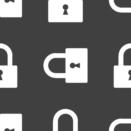 padlock web icon. flat design. Seamless pattern. のイラスト素材