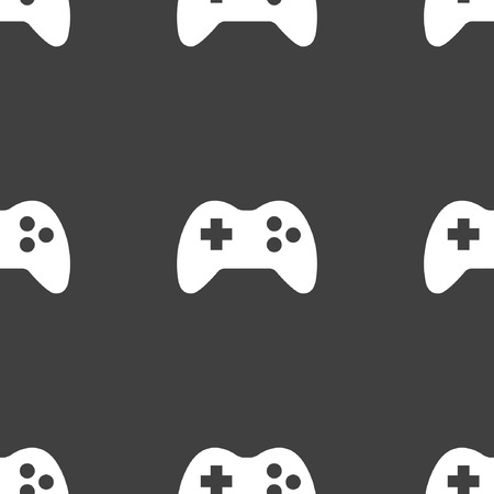 Gaming Joystick web icon. flat design. Seamless pattern.のイラスト素材