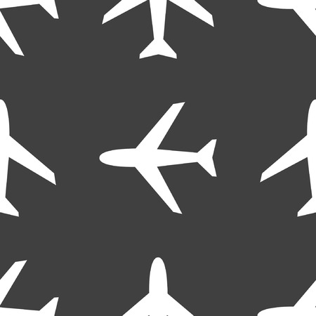 Plane web icon. flat design. Seamless pattern. のイラスト素材
