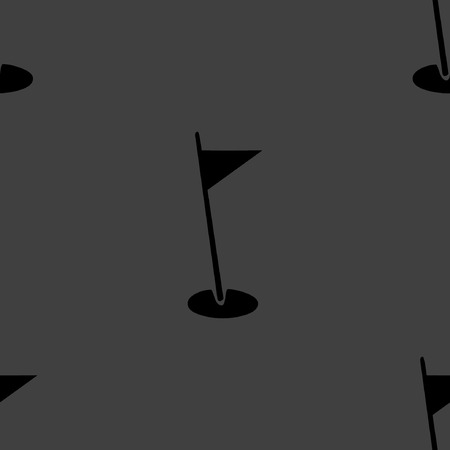 golf flag web icon. flat design. Seamless pattern. のイラスト素材