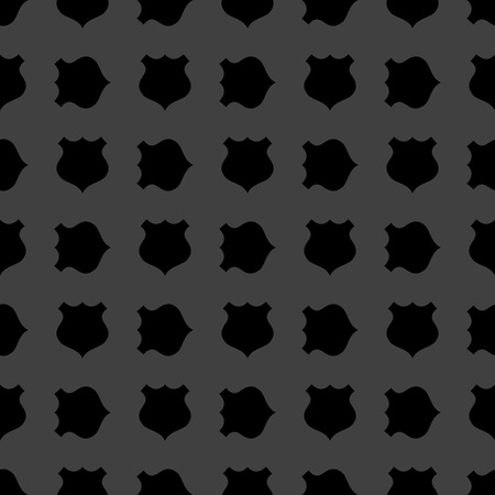 shield web icon flat design Seamless gray pattern.の写真素材