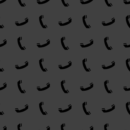 phone. web icon. flat design. Seamless gray pattern. Vector EPS10の写真素材