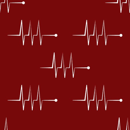 heart rhythm web icon.  flat design. Seamless gray pattern.の写真素材