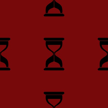Sand clock Glass timer web icon. flat design. Seamless gray pattern.の写真素材