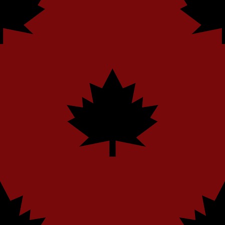 maple Leaf wb icon. flat design. Seamless gray pattern.の写真素材