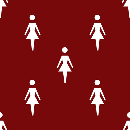 woman restroom web icon. flat design. Seamless pattern.の写真素材