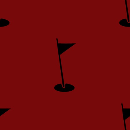 golf flag web icon. flat design. Seamless pattern.の写真素材
