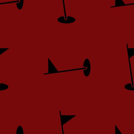 golf flag web icon. flat design. Seamless pattern.の写真素材