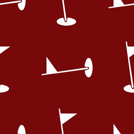 golf flag web icon. flat design. Seamless pattern.の写真素材