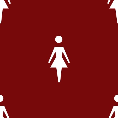 woman restroom web icon. flat design. Seamless pattern.の写真素材