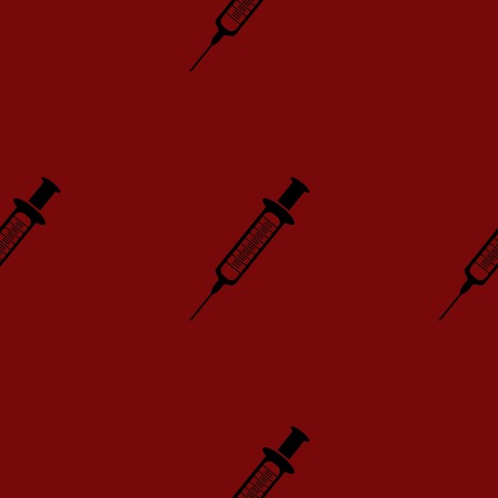 Syringe web icon. flat design. Seamless gray pattern.の写真素材