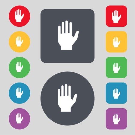 Hand print sign icon. のイラスト素材