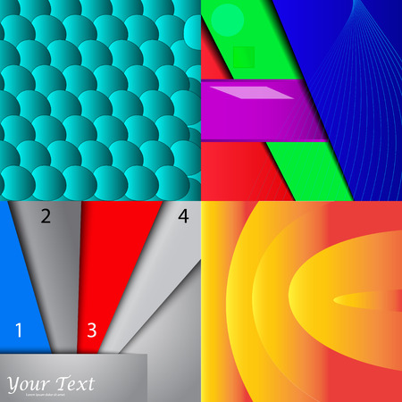 Collection of abstract multicolored backgrounds. Eps 10 design. vector  illustrationのイラスト素材