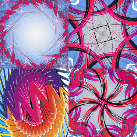 Set of Abstract Rainbow concept background. Vector illustrationのイラスト素材