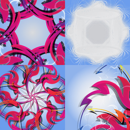 Set of Abstract Rainbow concept background. Vector illustrationのイラスト素材