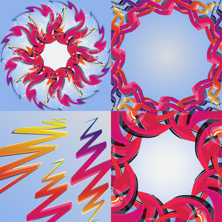Set of Abstract Rainbow concept background. Vector illustrationのイラスト素材