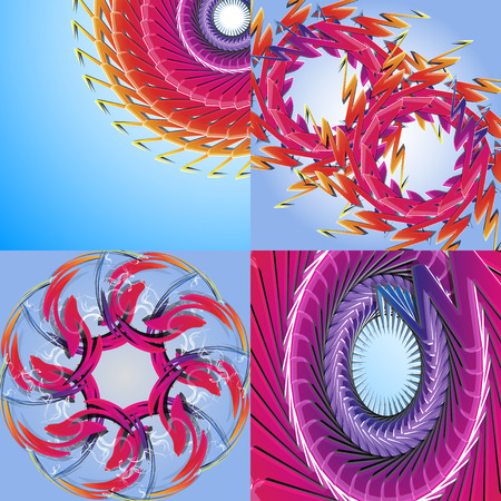Set of Abstract Rainbow concept background. Vector illustrationのイラスト素材