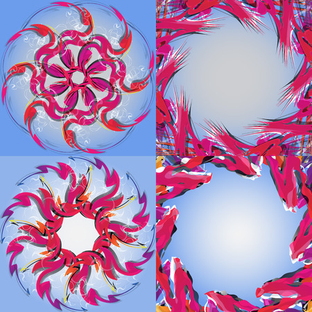 Set of Abstract Rainbow concept background. Vector illustrationのイラスト素材
