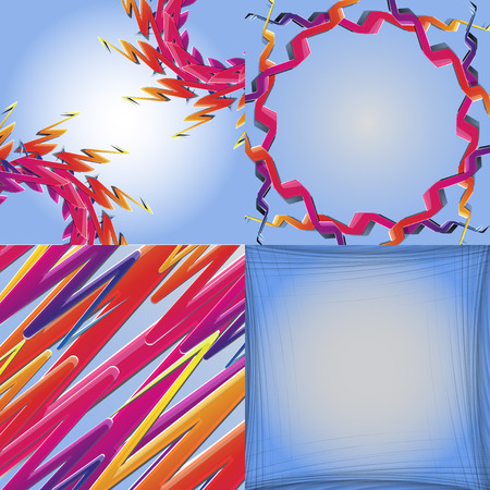 Set of Abstract Rainbow concept background. Vector illustrationのイラスト素材