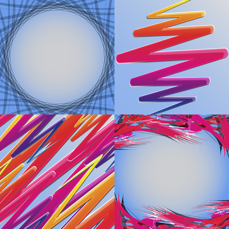 Set of Abstract Rainbow concept background. Vector illustrationのイラスト素材